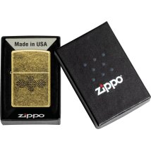 ZIPPO messing antik graviert Medieval Pattern 60007529