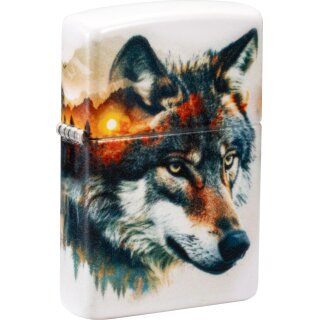 ZIPPO color 540° Wolf and Mountain 60007507