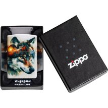 ZIPPO color 540° Wolf and Mountain 60007507