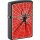 ZIPPO schwarz Plakette Spider Web Red 2008088