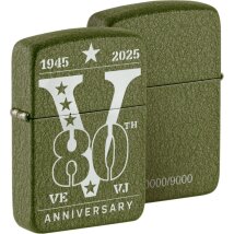 ZIPPO Steel Case Green Crackle Victory Europe Limited...