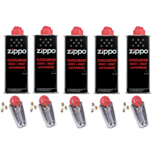 Zippo Set 5x Benzin,Steine