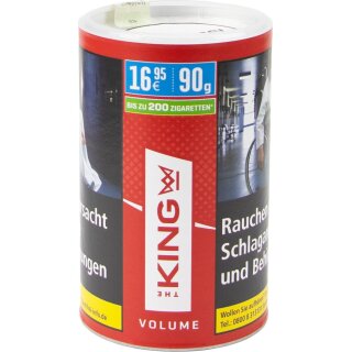 KING Red Volumentabak 90g Dose
