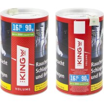 KING Red Volumentabak 90g Dose