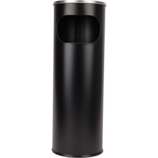 Sand-Standascher Edelstahl schwarz matt