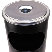 Sand-Standascher Edelstahl schwarz matt