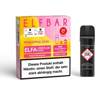 ELFBAR ELFA Pod Pineapple Acai 20mg/ Nikotin 2er