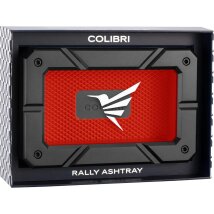 Colibri Zigarrenascher Aluminium Rally schwarz/rot 6 Abl.