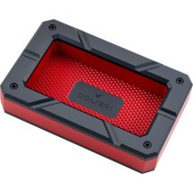 Colibri Zigarrenascher Aluminium Rally schwarz/rot 6 Abl.