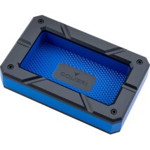 Colibri Zigarrenascher Aluminium Rally schwarz/blau 6 Abl.