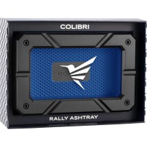 Colibri Zigarrenascher Aluminium Rally schwarz/blau 6 Abl.