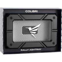 Colibri Zigarrenascher Aluminium Rally schwarz/silber 6 Abl.