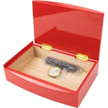 Humidor rot glänzend für ca. 10 Zigarren
