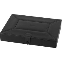 PASSATORE Humidor Lederoptik schwarz für ca. 8-10...