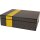 Humidor carbonfinish grau/gelb glänzend, ca. 20-30 Zigarren