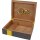 Humidor carbonfinish grau/gelb glänzend, ca. 20-30 Zigarren