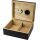Humidor schwarz matt mit Dekor für ca. 50 Zigarren
