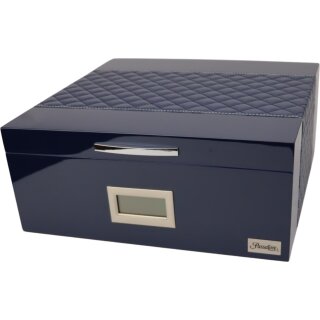 PASSATORE Humidor nachtblau glänzend, ca. 30-40 Zigarren