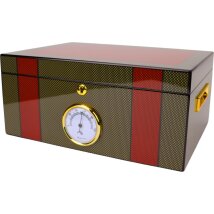 Humidor carbonfinish grün/orange glänzend,...