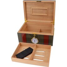 Humidor carbonfinish grün/orange glänzend,...