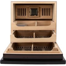 Humidor Ebony Finish Pianolack für ca. 75 Zigarren