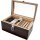 Humidor Ebony Finish Pianolack mit Glastop f. ca. 100 Zig.