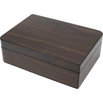 Humidor-Set Walnut Finish Pianolack  für ca. 25...