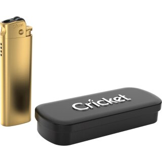 CRICKET Metallfeuerzeug Steinzündung gold