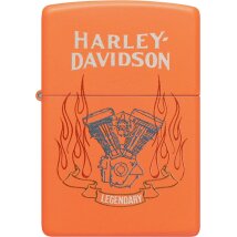 ZIPPO Orange Matt color Harley Davidson