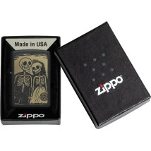 ZIPPO schwarz gelasert Skeleton Couple 60007808