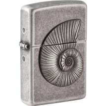 ZIPPO silber antik Emblem Shell/Ammonit 2008203