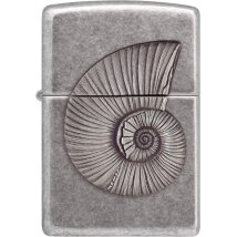 ZIPPO silber antik Emblem Shell/Ammonit 2008203