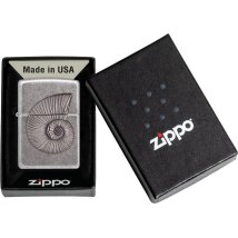 ZIPPO silber antik Emblem Shell/Ammonit 2008203